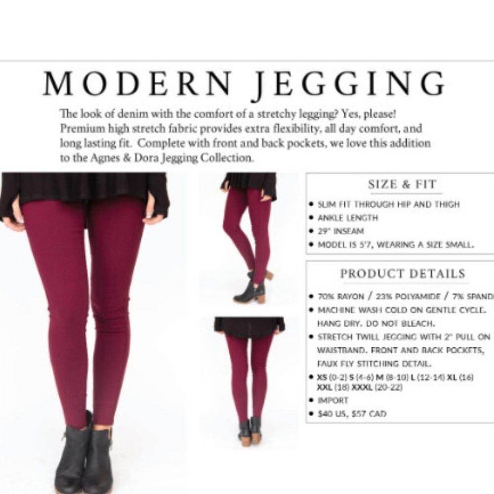 Agnes &Dora Modern Jegging - XXXL